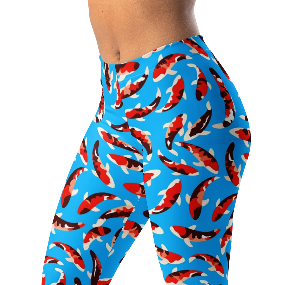 Crimson Shoal on Leggings — Left Front