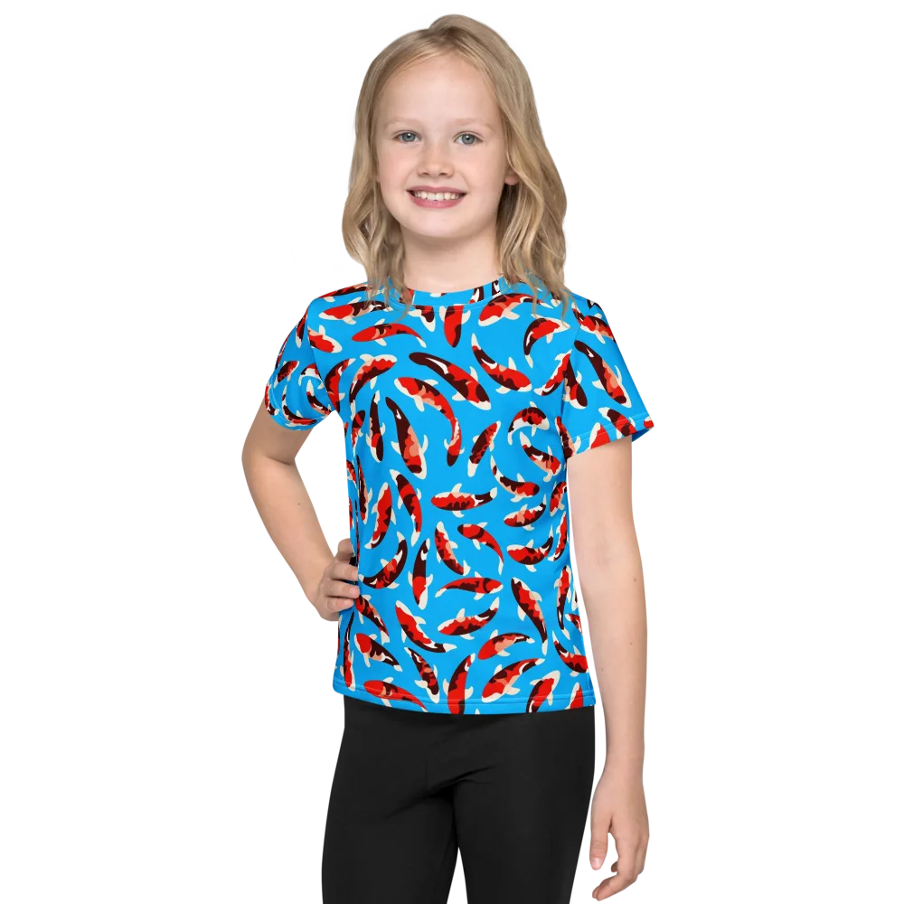 Crimson Shoal on Kids Crew Neck T-Shirt — Front