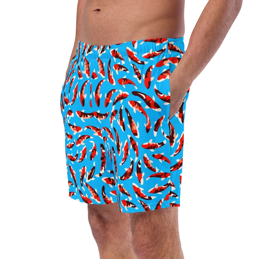 Crimson Shoal on Swim Trunks — Left Front