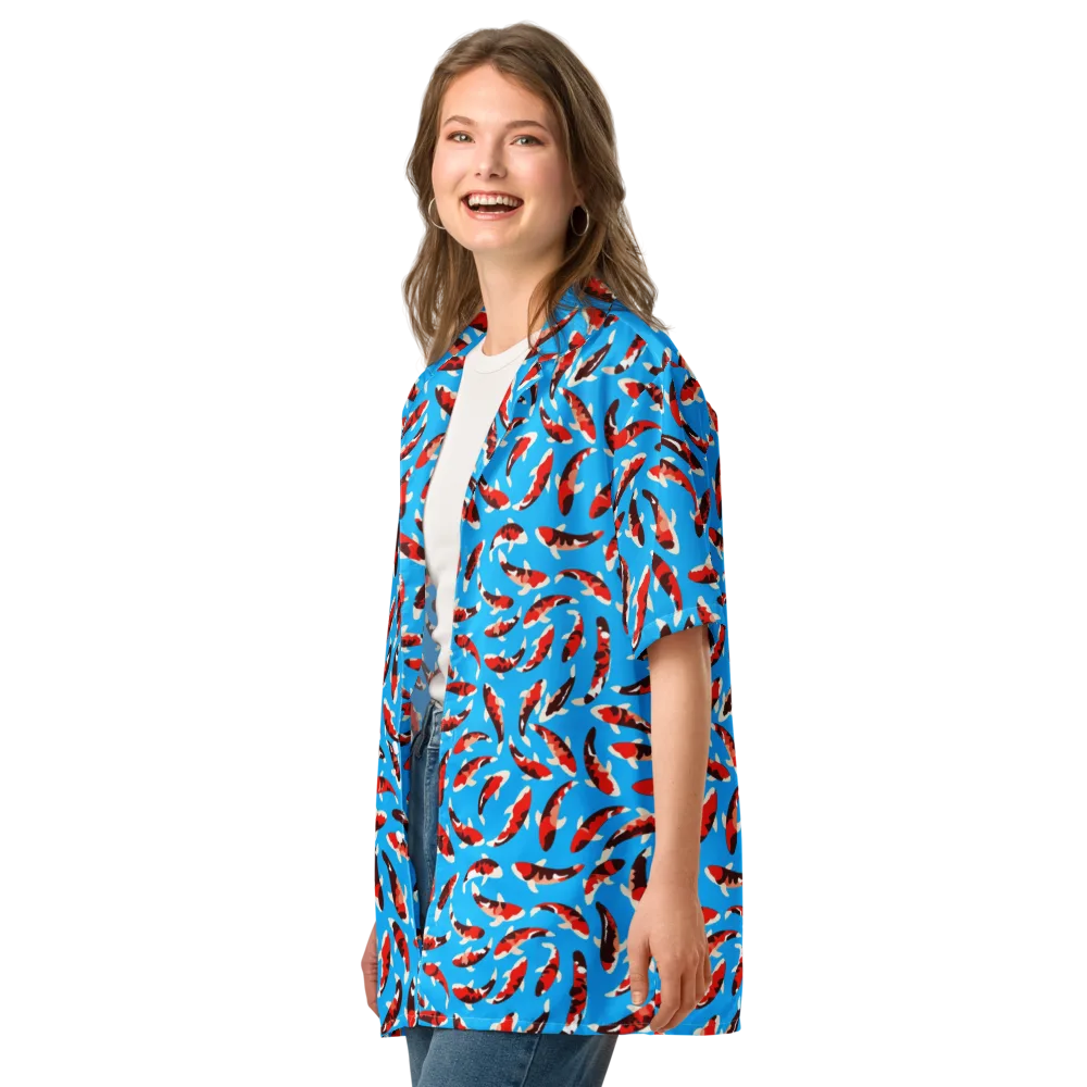 Crimson Shoal on Button Shirt — Left Front