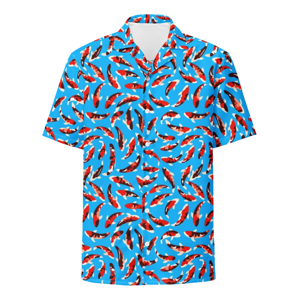 Crimson Shoal on Button Shirt — Front