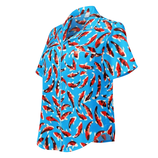 Crimson Shoal on a Women's Short Sleeve Pajama Top