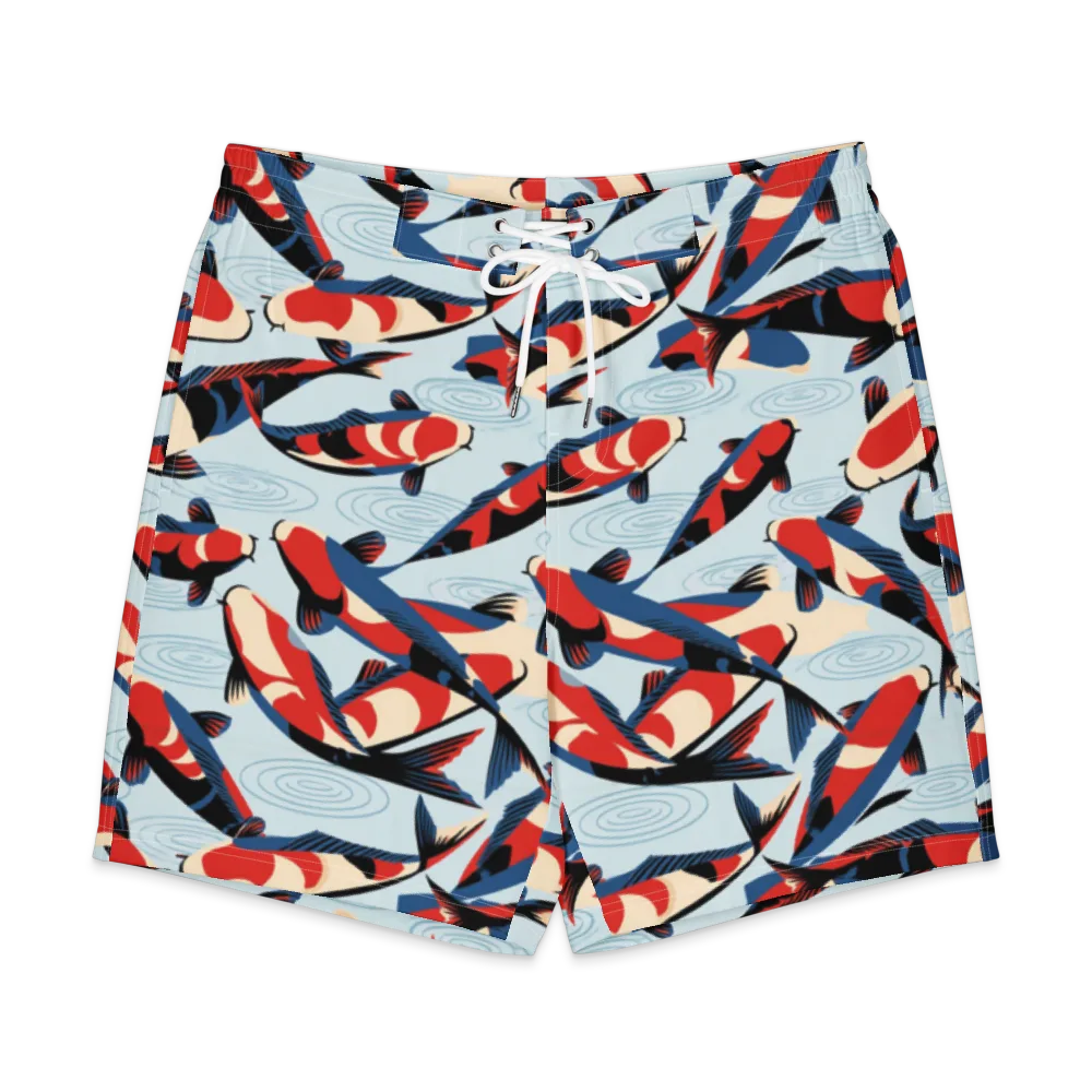 Ripple Parade on Men's Board Shorts — Front