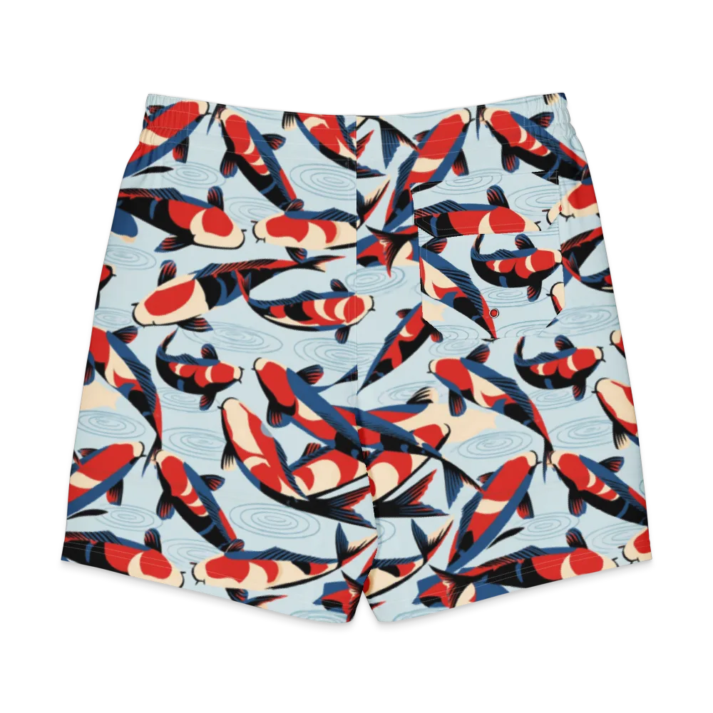 Ripple Parade on Men's Board Shorts — Back