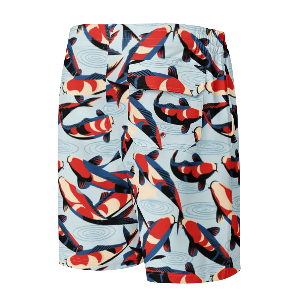 Ripple Parade on Men's Board Shorts — Back
