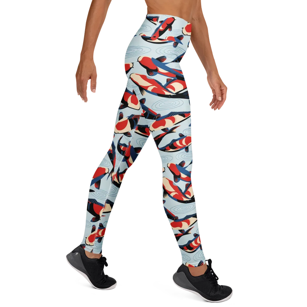 Ripple Parade on Yoga Leggings — Right