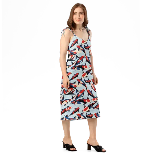 Ripple Parade on a Slip Dress