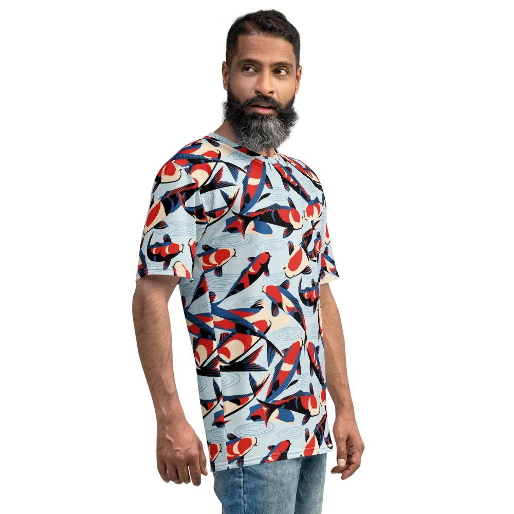 Ripple Parade on Men's Crew Neck T-Shirt — Right
