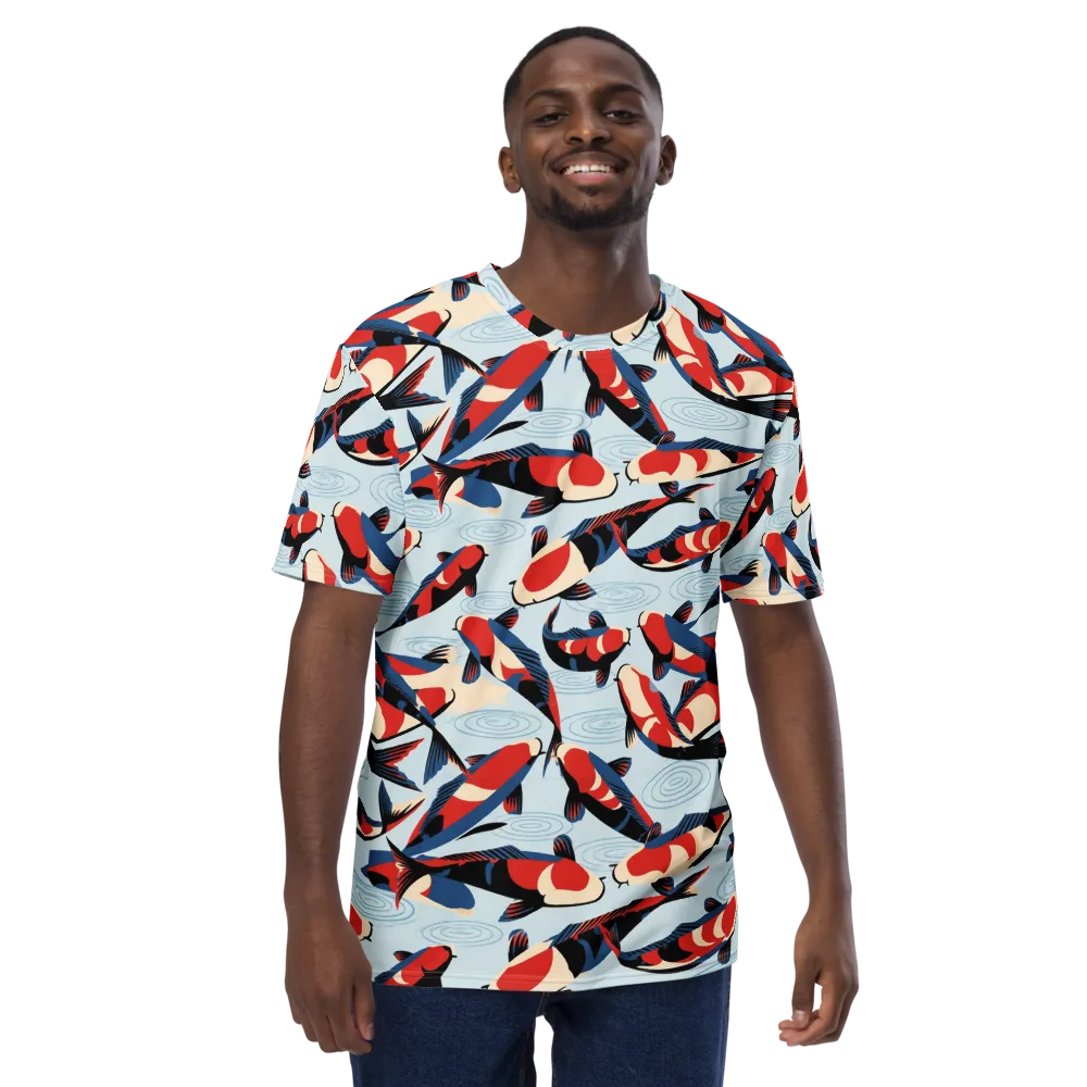 Ripple Parade on Men's Crew Neck T-Shirt — Front