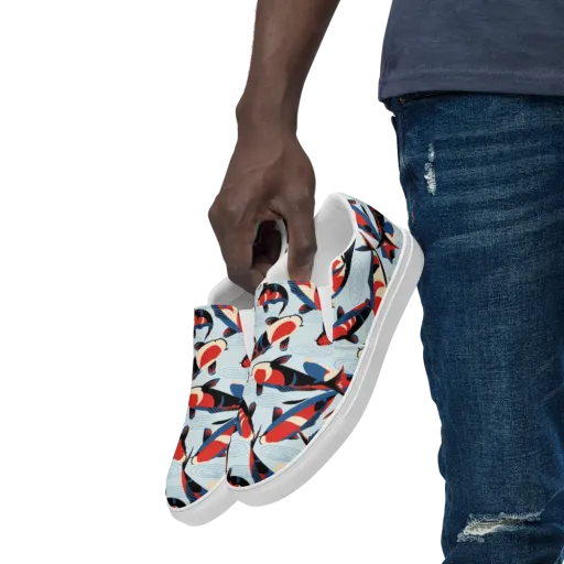 Ripple Parade on a Men's Slip-On Canvas Shoes