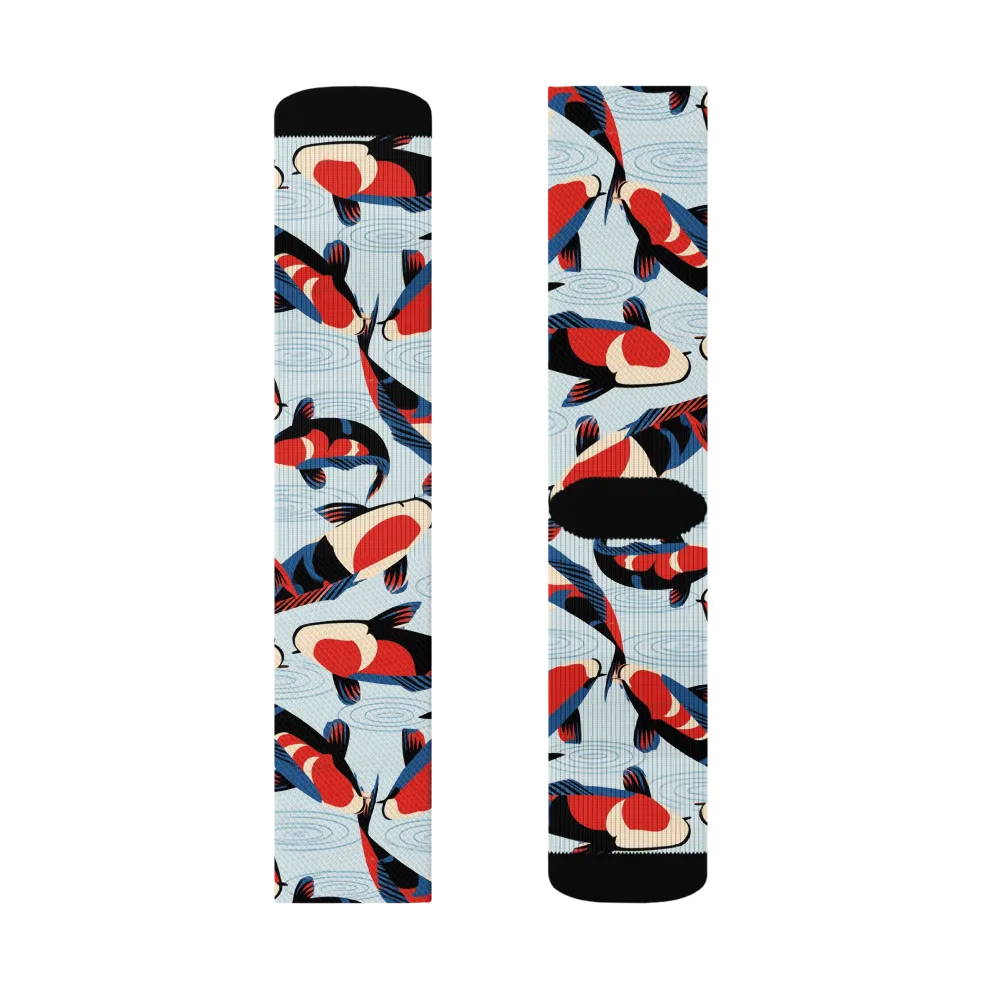 Ripple Parade on Socks — Right Sock
