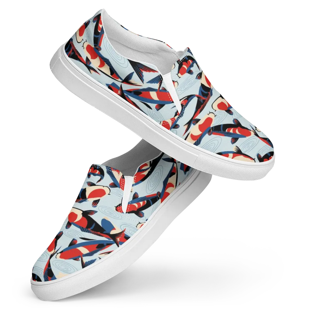 Ripple Parade on Women's Slip-On Canvas Shoes — Front