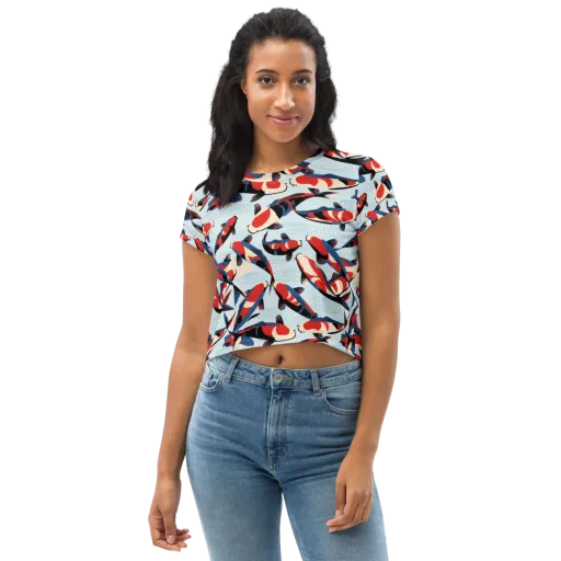 Ripple Parade on a Crop Tee