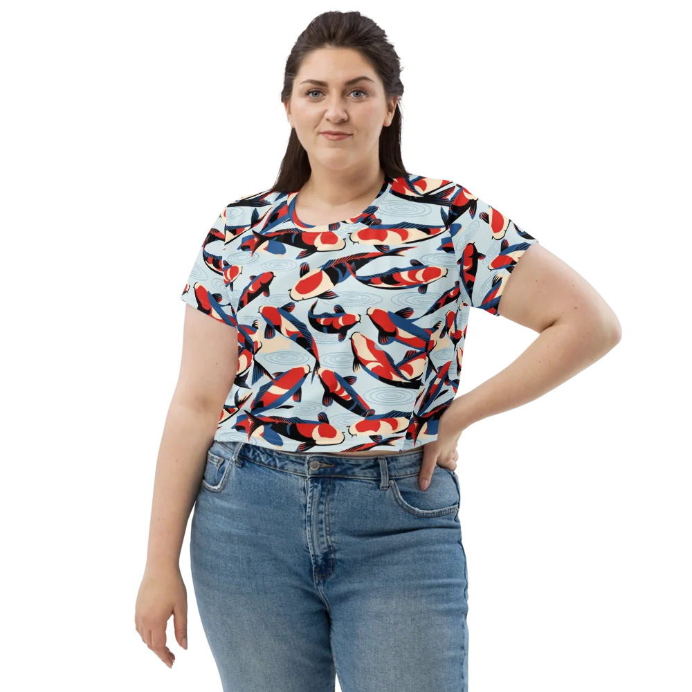 Ripple Parade on Crop Tee — Front