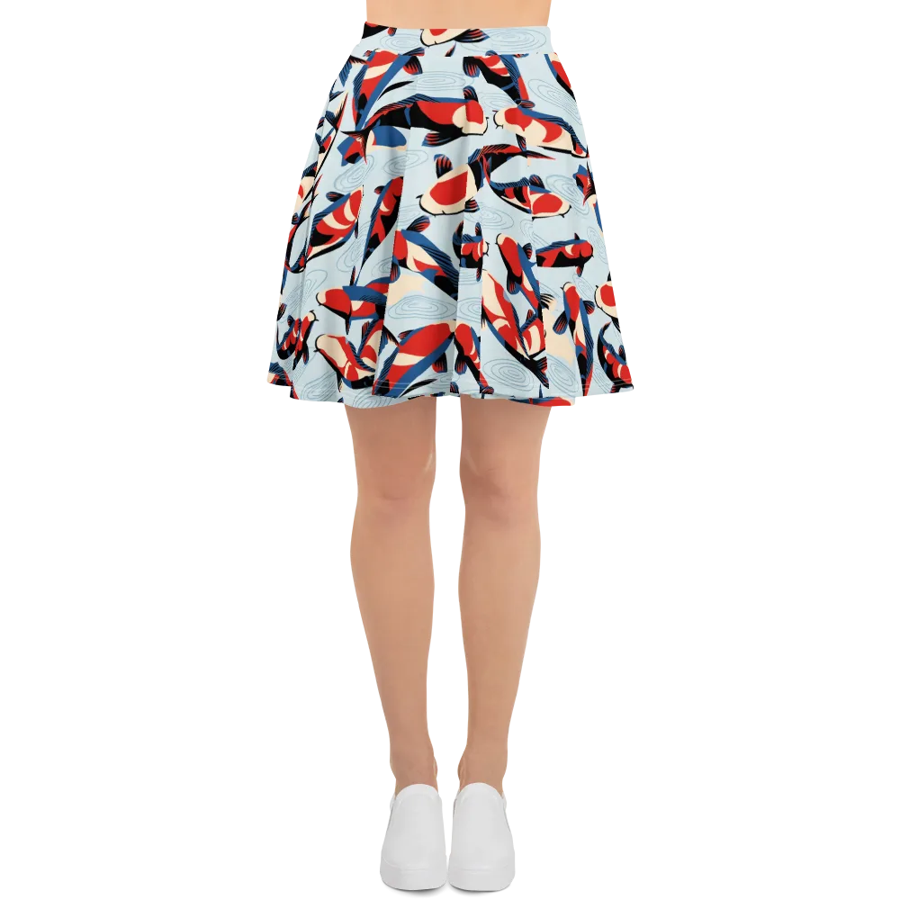 Ripple Parade on Skater Skirt — Front