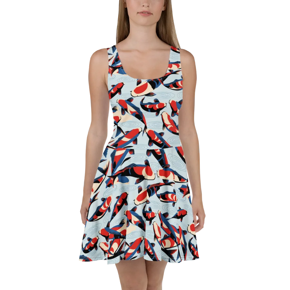 Ripple Parade on Skater Dress — Front