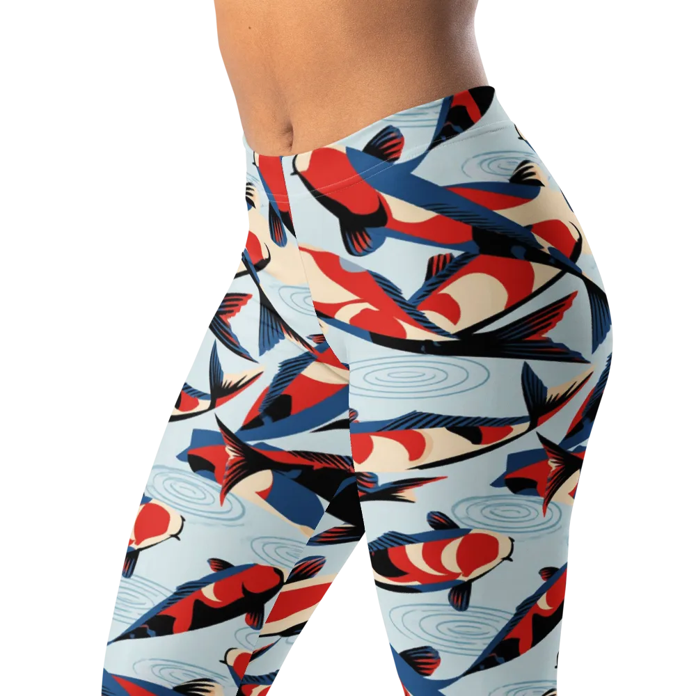 Ripple Parade on Leggings — Left Front