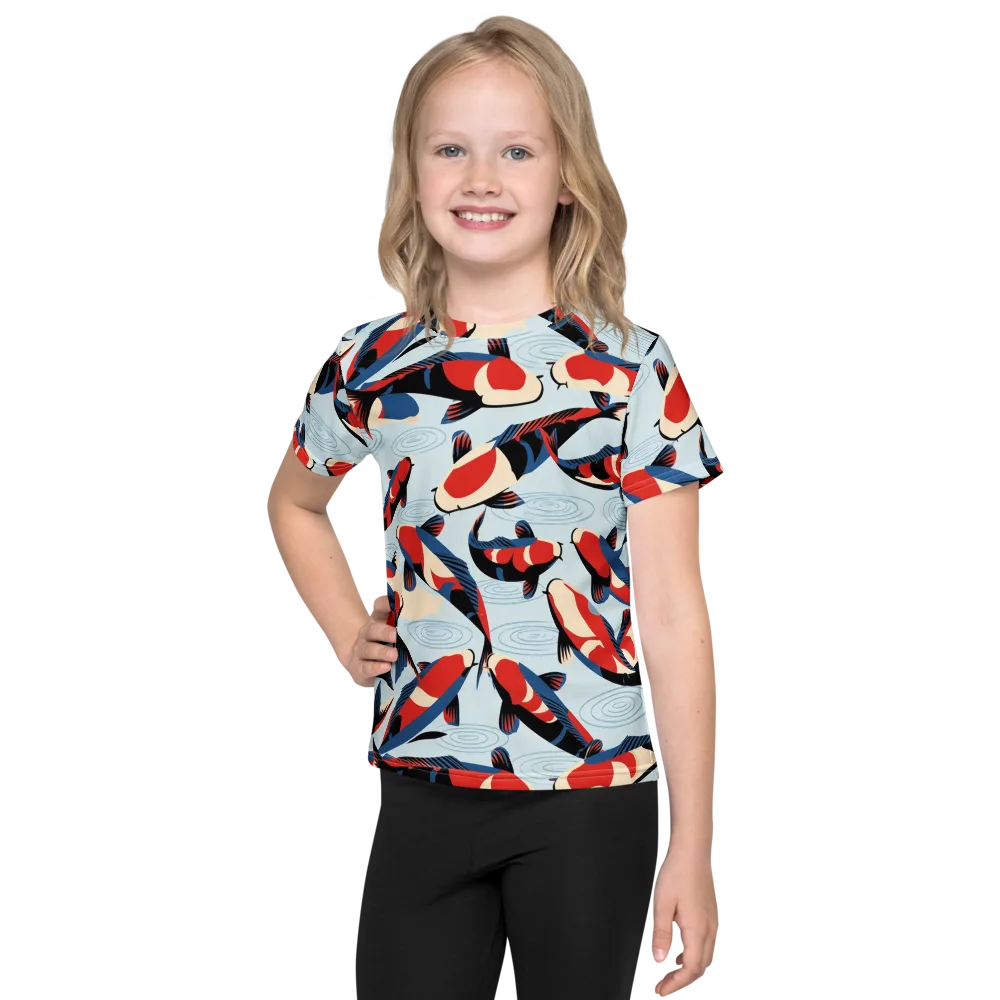 Ripple Parade on Kids Crew Neck T-Shirt — Front