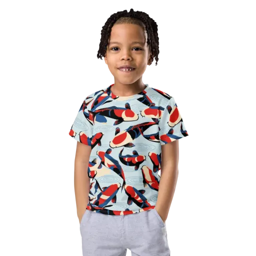 Ripple Parade on a Kids Crew Neck T-Shirt