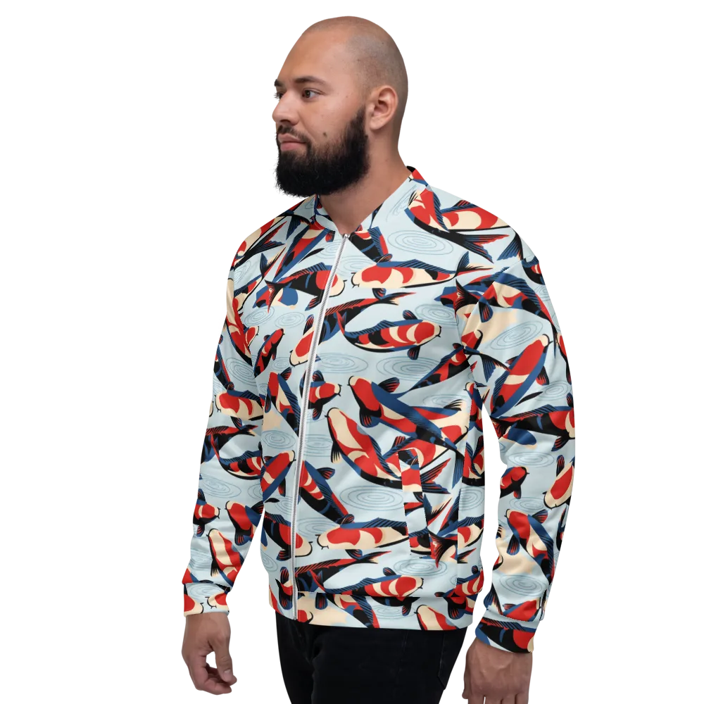 Ripple Parade on Bomber Jacket — Left