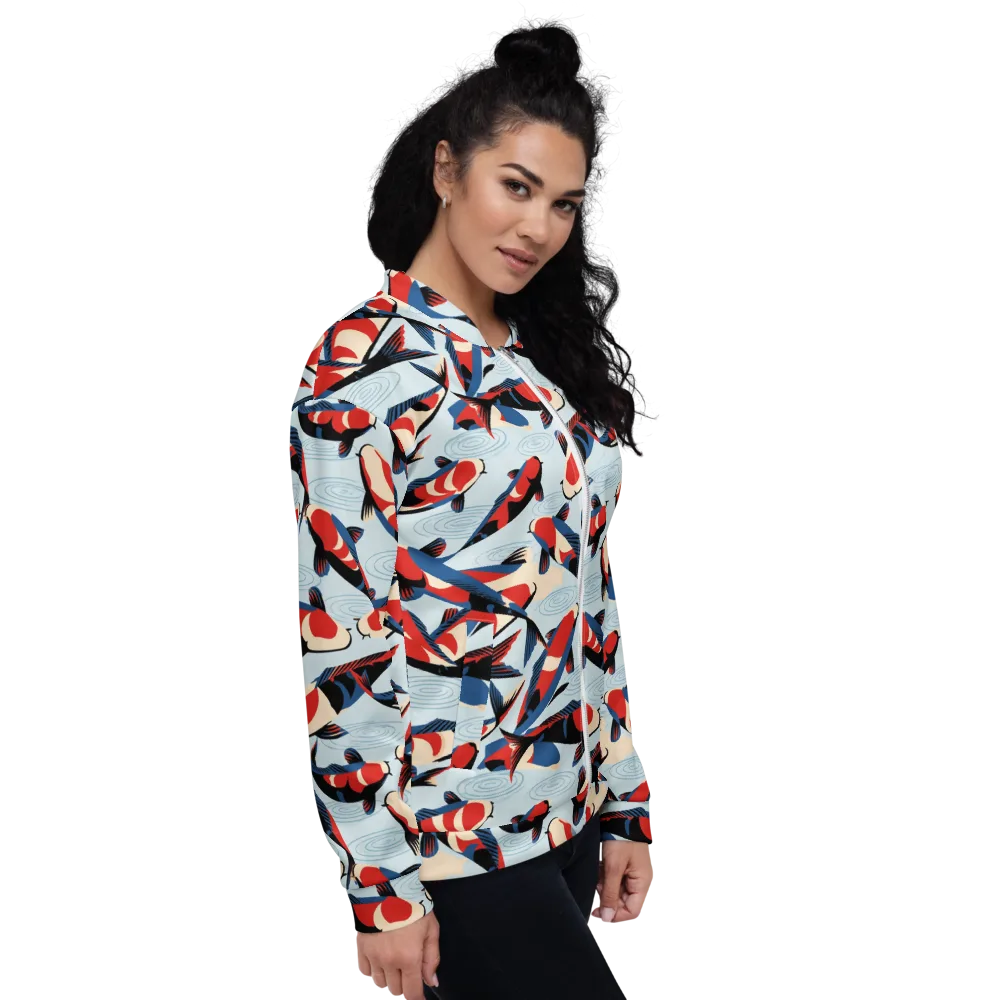 Ripple Parade on Bomber Jacket — Right