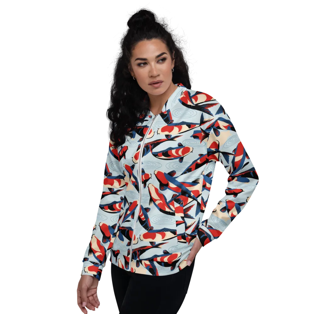 Ripple Parade on Bomber Jacket — Left