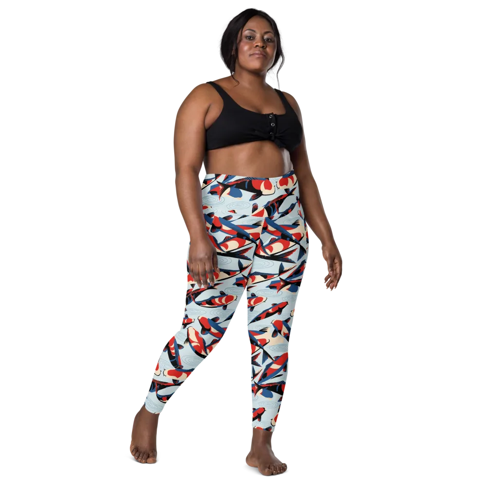 Ripple Parade on Leggings with Pockets — Front