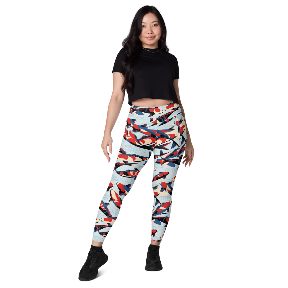 Ripple Parade on Leggings with Pockets — Front