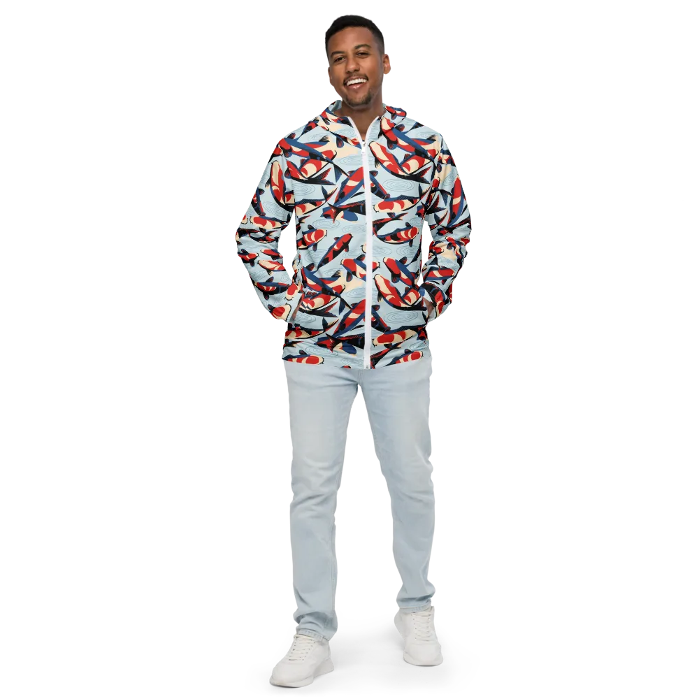 Ripple Parade on Men's Windbreaker — Front