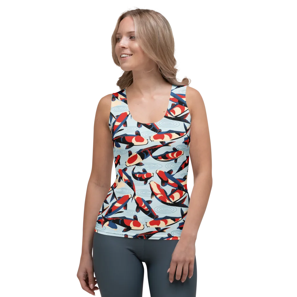 Ripple Parade on Women's Tank Top — Front