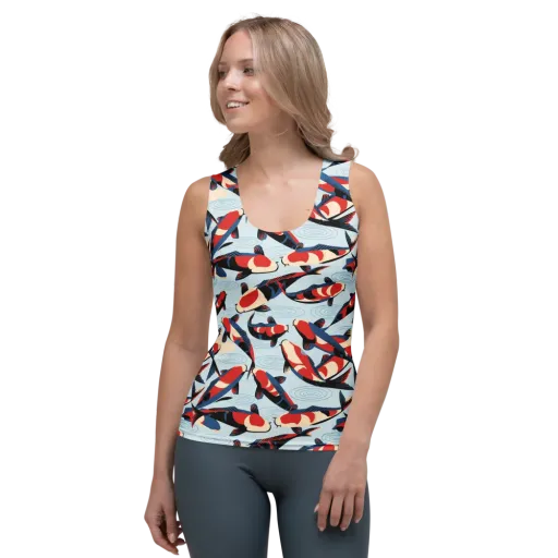 Ripple Parade on a Women's Tank Top