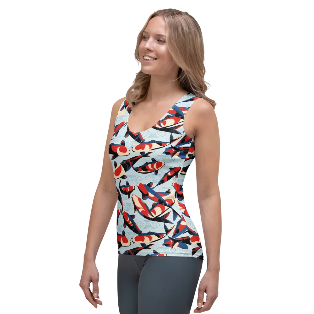 Ripple Parade on Women's Tank Top — Left Front