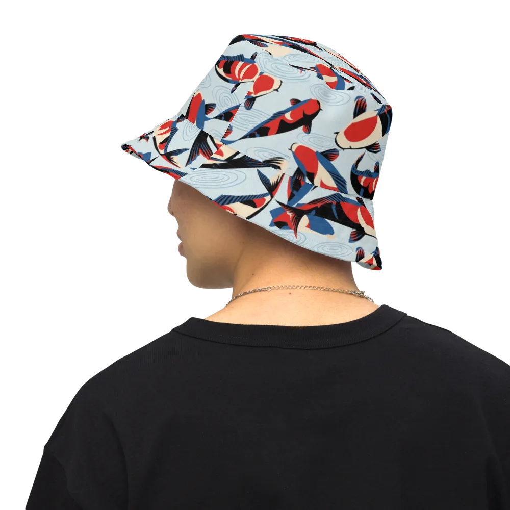 Ripple Parade on Reversible Bucket Hat — Back Inside