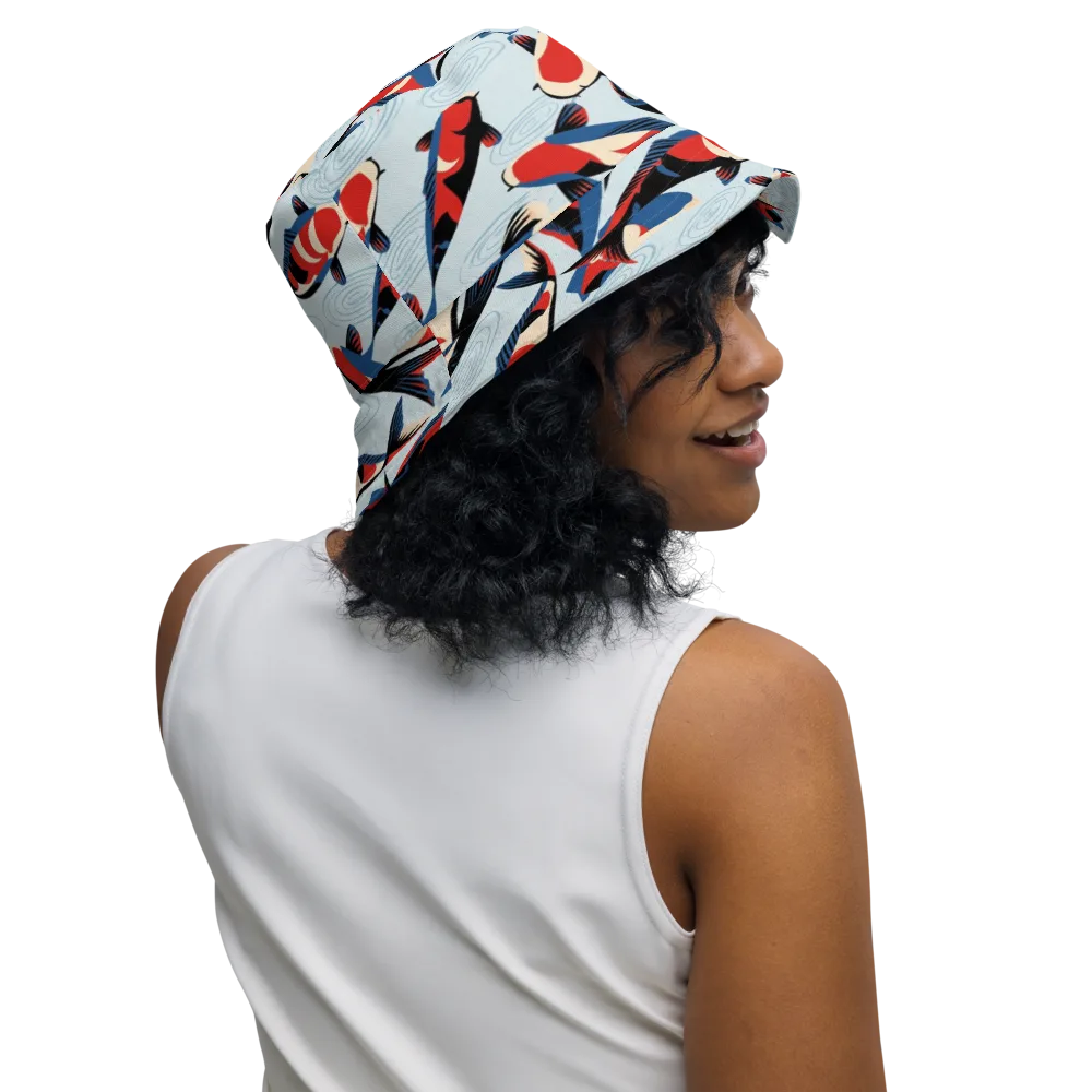 Ripple Parade on Reversible Bucket Hat — Right Outside