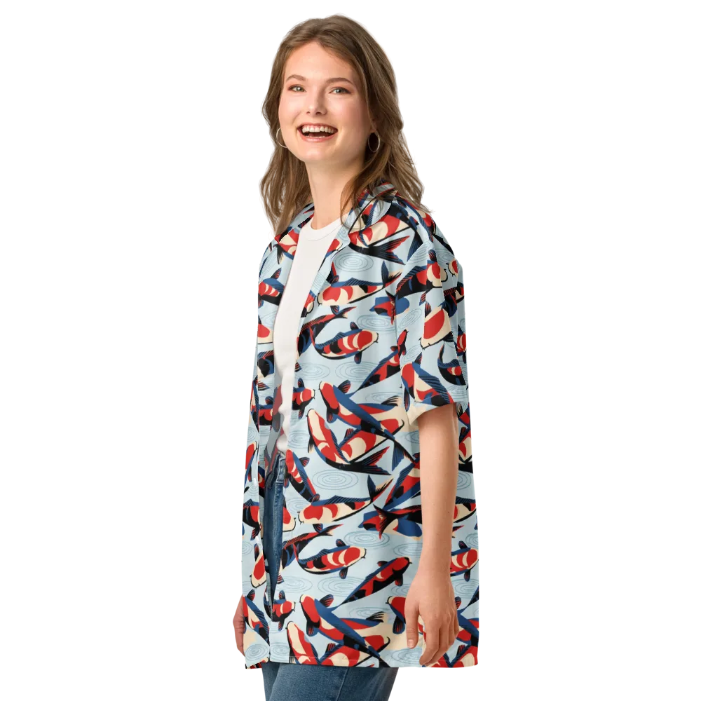 Ripple Parade on Button Shirt — Left Front
