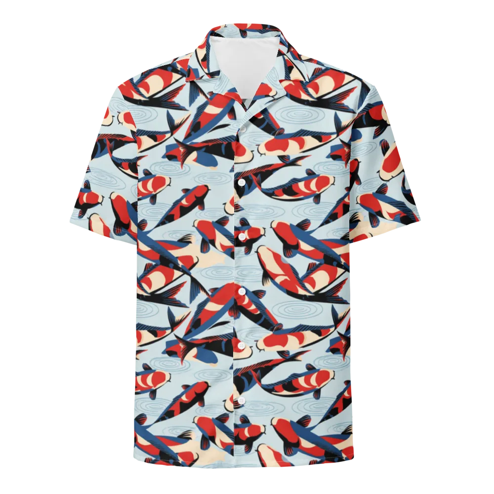 Ripple Parade on Button Shirt — Front