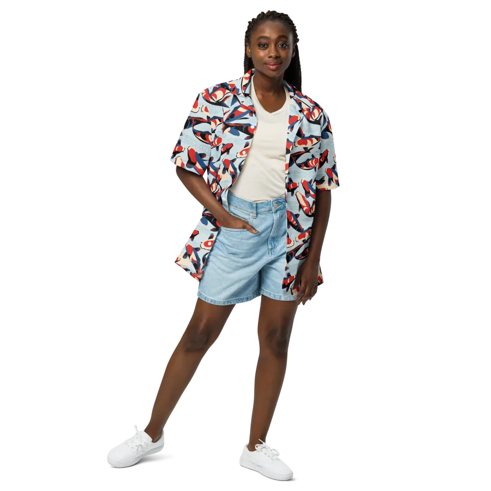 Ripple Parade on Button Shirt — Front