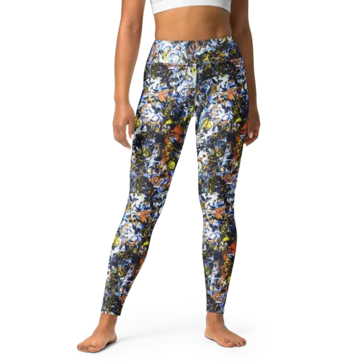Lemon Static on a Yoga Leggings