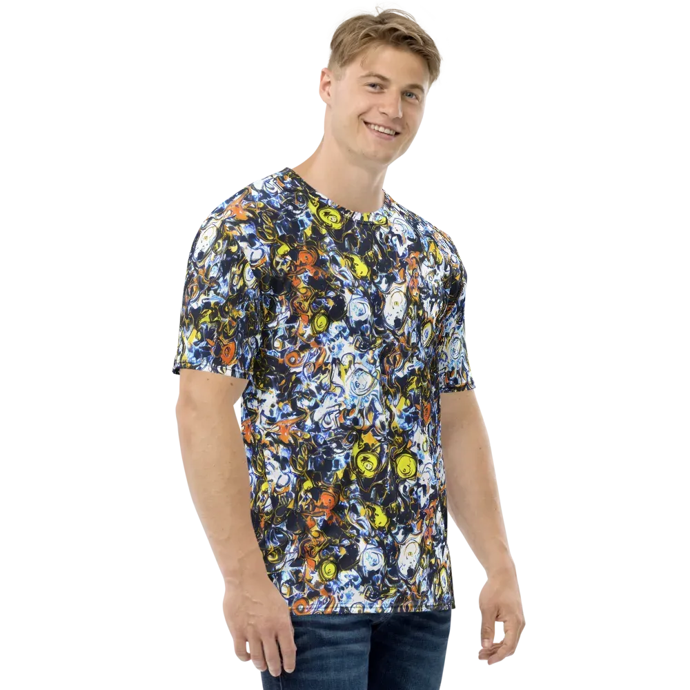 Lemon Static on Men's Crew Neck T-Shirt — Right