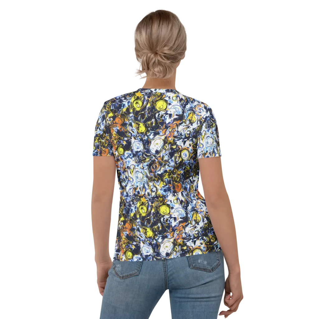 Lemon Static on Women's Crew Neck T-Shirt — Back