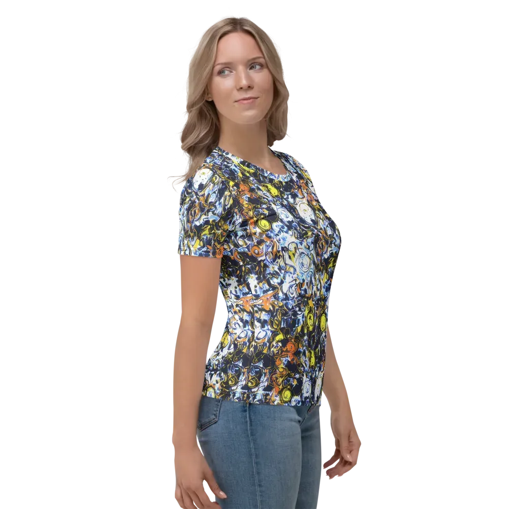 Lemon Static on Women's Crew Neck T-Shirt — Right