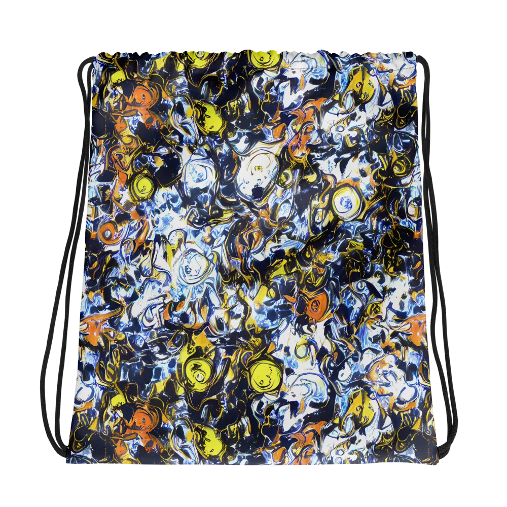 Lemon Static on Drawstring Bag — Photo