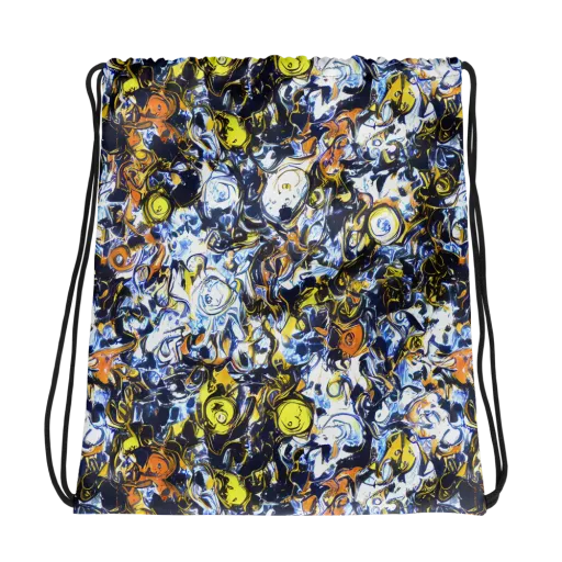 Lemon Static on a Drawstring Bag