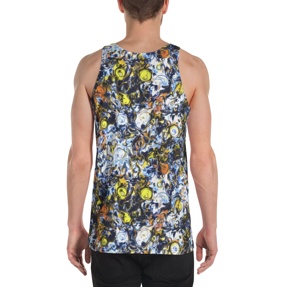 Lemon Static on Men's Tank Top — Back