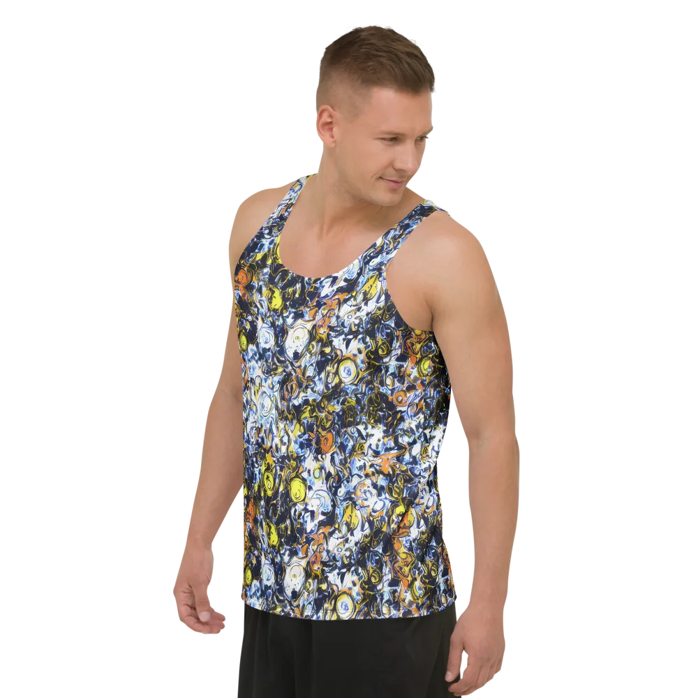 Lemon Static on Men's Tank Top — Left Front