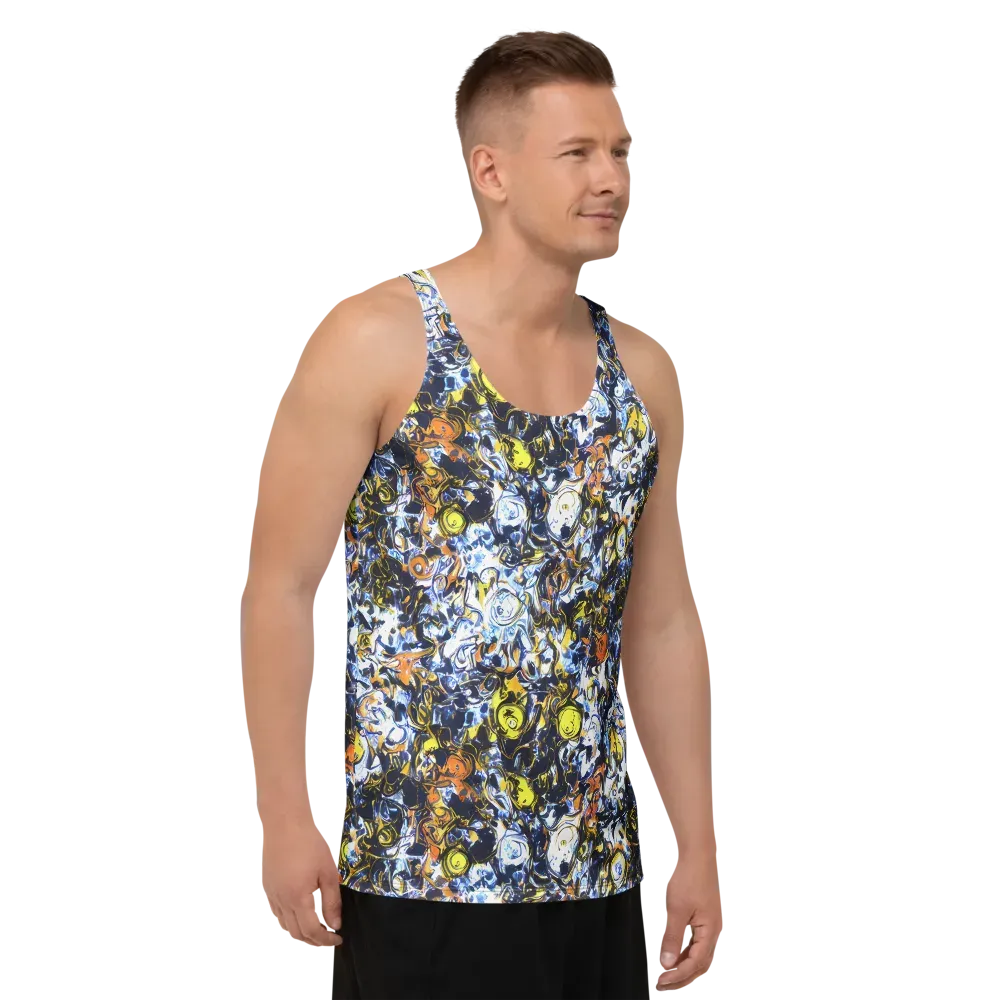 Lemon Static on Men's Tank Top — Right Front