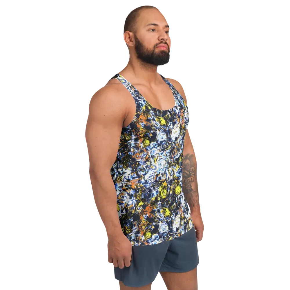 Lemon Static on Men's Tank Top — Right Front