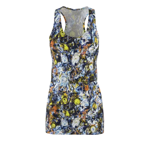 Lemon Static on a Racerback Dress