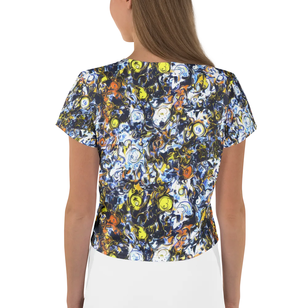 Lemon Static on Crop Tee — Back