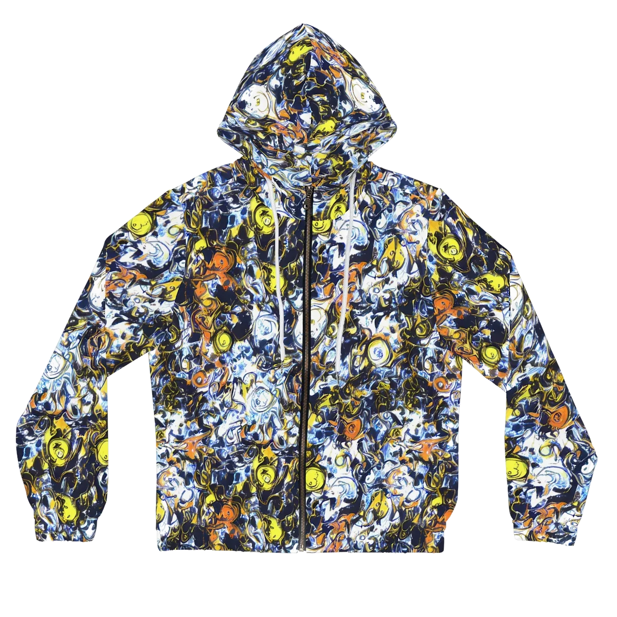 Lemon Static on Women's Full-Zip Hoodie — Front